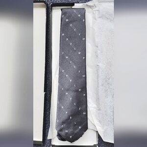 Vintage banker's tie 100% silk tie slim unisex currency money one six historic